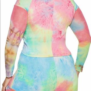 2pc sheer short set with matching mask!